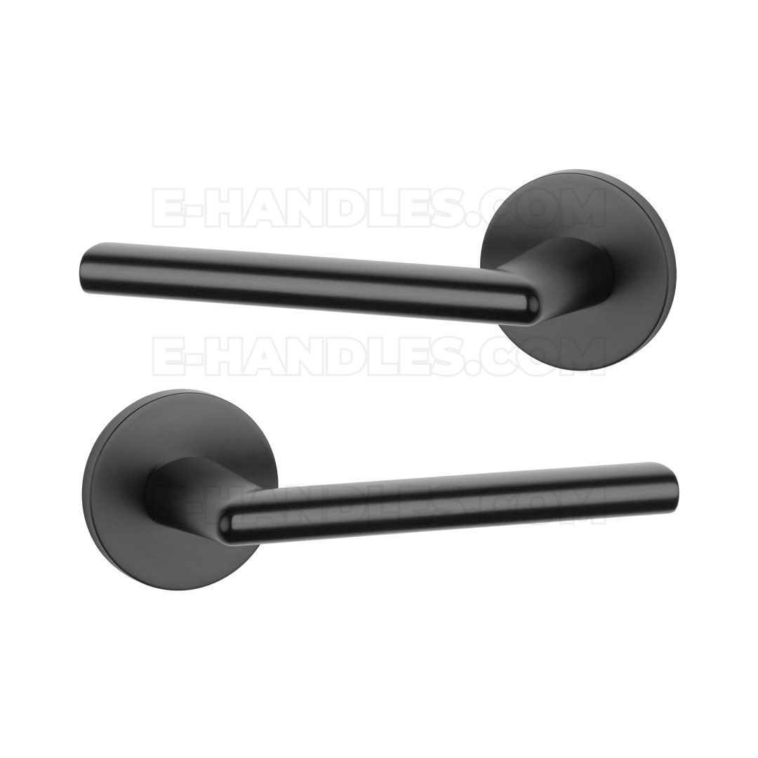 APRILE KALMIA R slim 7 mm BLACK - czarny matowy - klamka do drzwi